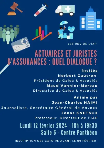 affiche conférence actuaires et juristes d'assurances : quel dialogue